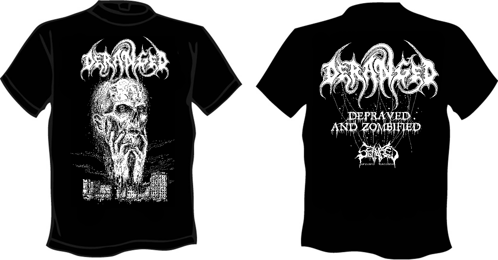 DERANGED- Depraved And Zombified T-SHIRT LARGE